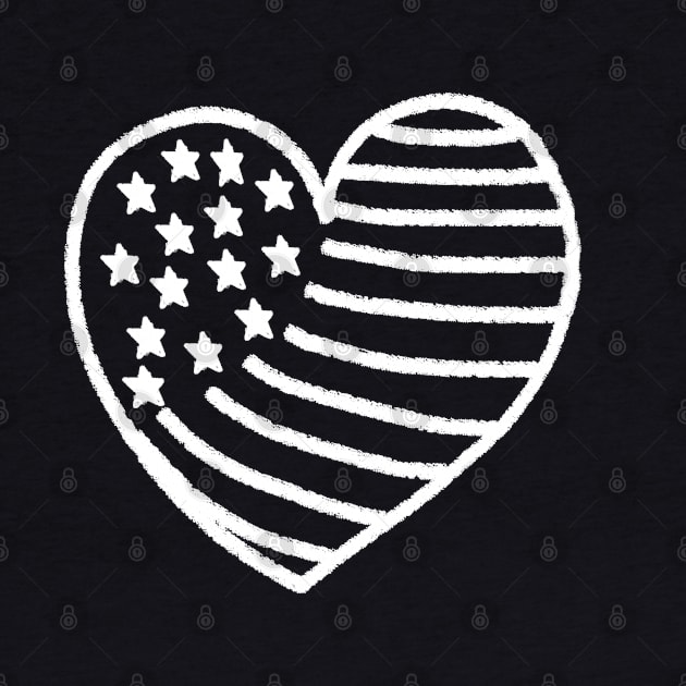 4th of July Heart flag by TheBlendedRack